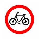 Placa permitido bicicletas