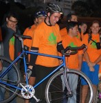 Ricardo Bruns e sua bicicleta, no Desafio Intermodal de 2009: mais rápido que um helicóptero. Foto: Carlos Alkmin