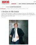 Perfil de Thor Batista na revista Isto É: em seu aniversário de 19 anos, ganhou do pai "um automóvel de tirar o fôlego". Imagem: Reprodução.