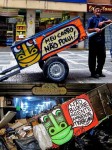 Carroças bonitas e com frases de efeito para fazer quem está no trânsito refletir. Foto: Thiago Mundano