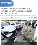 Bicicleta-símbolo da resistência ao domínio dos carros é danificada em acidente na Capital - Zero Hora