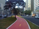 Parte da ciclovia já está até pintada. Foto: Camila Oliveira