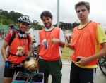 Bike Anjos na Rota Márcia Prado, em 2011. Da esquerda para a direita: Willian Cruz, JP Amaral e Tiago Barufi. Foto: Aline Cavalcante