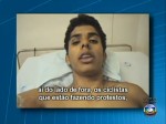 Além de agradecer ciclistas e familiares, David Souza dos Santos diz que gostaria de perdoar o atropelador. Imagem: reprodução
