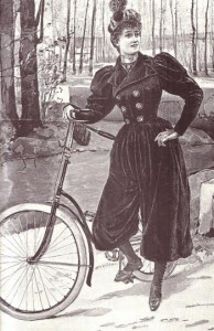 As "bloomers" permitiam liberdade de movimento e facilitavam o uso da bicicleta.