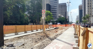Obra da ciclovia na Av. Paulista foi taxada de "quebradeira" pela matéria da Veja. Foto: Willian Cruz