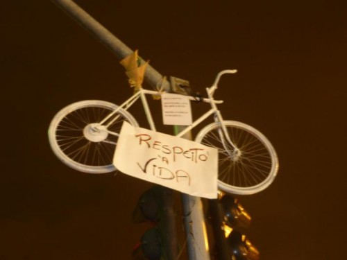 Ghost Bike de Lauro Neri. Foto: Aline Cavalcante