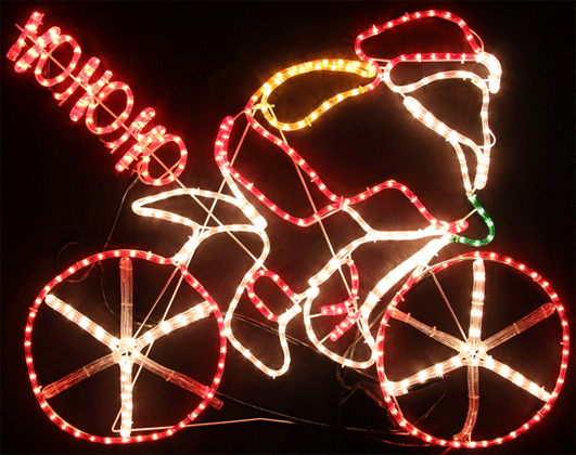 Um simpático GIF animado com Noel pedalando (autor desconhecido)