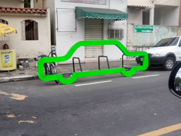 Bicicletários surgiram em vários pontos da cidade. Foto: João Paulo Locately