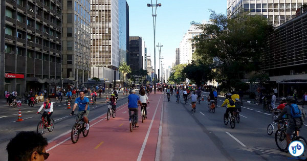 Paulista aberta atraiu milhares de pessoas na inauguração da ciclovia. Foto: Willian Cruz